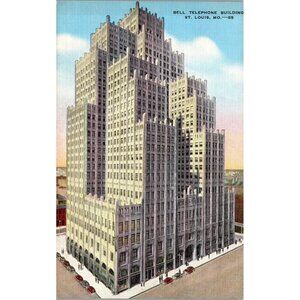 Postcard, Vintage, St Louis, Mo, Bell Telephone Building,1926, 31 stories